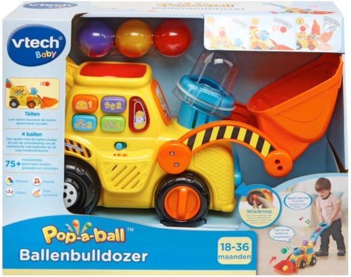 Ballenbulldozer - Vtech - Baby - Builldozer- Ballen - Leuk - Kinderen -  Speelgoed - geluid | bol.com