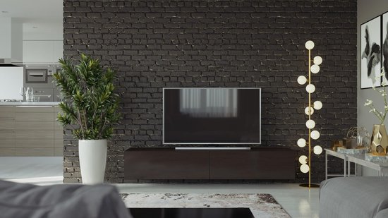 I TV Meubel - TV Meubel Wenge - TV Kast - Modern Design - 30x180x40 cm | bol.com