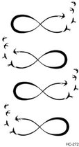 Temporary tattoo | tijdelijke tattoo | fake tattoo | infinity | 6 x 10.5 cm