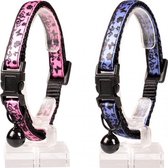 Duvo+ Kattenhalsband kant nylon Roze 20-30cm / 10mm, LET OP PER STUK, ALLEEN DE KLEUR ROZE WORD GELEVERD !!