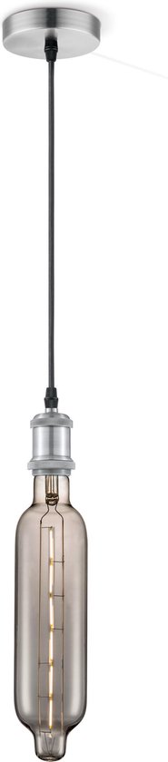 Home Sweet Home luminaire suspendu acier mat vintage - Lampe suspendue incluant une source de lumière LED G78 - dimable - longueur de suspension 145 cm - avec source de lumière LED E27 incluse - fumée
