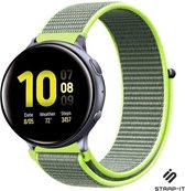 Nylon Smartwatch bandje - Geschikt voor  Samsung Galaxy Watch Active / Active2 nylon band - fluoriserend - Strap-it Horlogeband / Polsband / Armband
