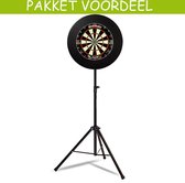 Lena Heavy Duty Dartstandaard - Dual Core-Dartbordverlichting Basic (Zwart)