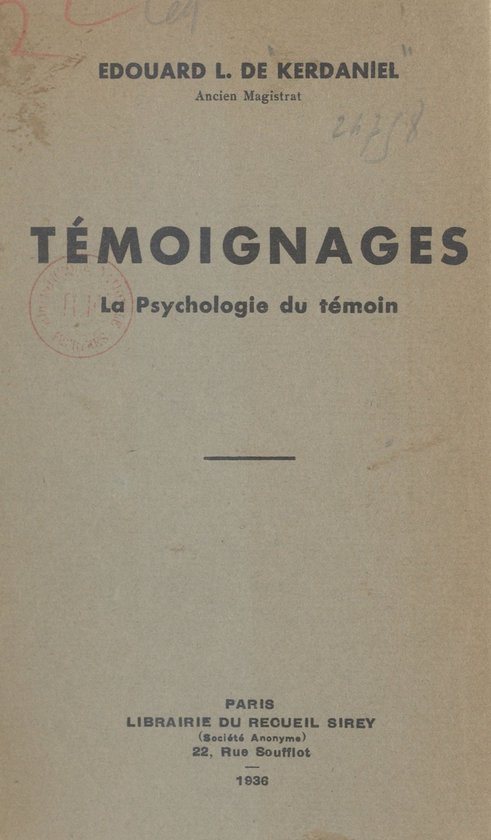 Témoignages - cover