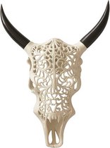 Vanilla Fly Deco Skull aluminium wit - 60cm
