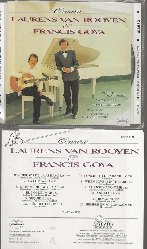 Concerto Francis Goya / Laurens Van Rooyen -  Cd album