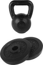 Tunturi - Fitness Set - Halterschijven 2 x 2,5 kg - Kettlebell 16 kg