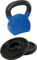 Tunturi - Fitness Set - Halterschijven 2 x 1,25 kg - Kettlebell 12 kg