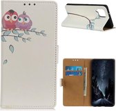 Samsung Galaxy A42 Book Case Hoesje Wallet Met Uilen Print