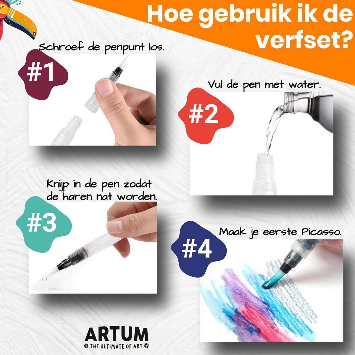 Set Aquarelle 48 Couleurs – Palette Compacte Avec Pinceau Réservoir – Idéal Pour Débutants Et Artistes En Voyage