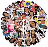 Rihanna sticker pack - Mix met 50 stickers voor laptop, mobiel, gitaar, muur etc.
