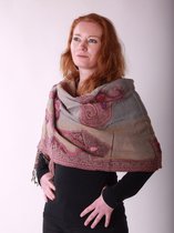 1001musthaves.com Wollen dames sjaal in pastel tinten 70 x 180 cm
