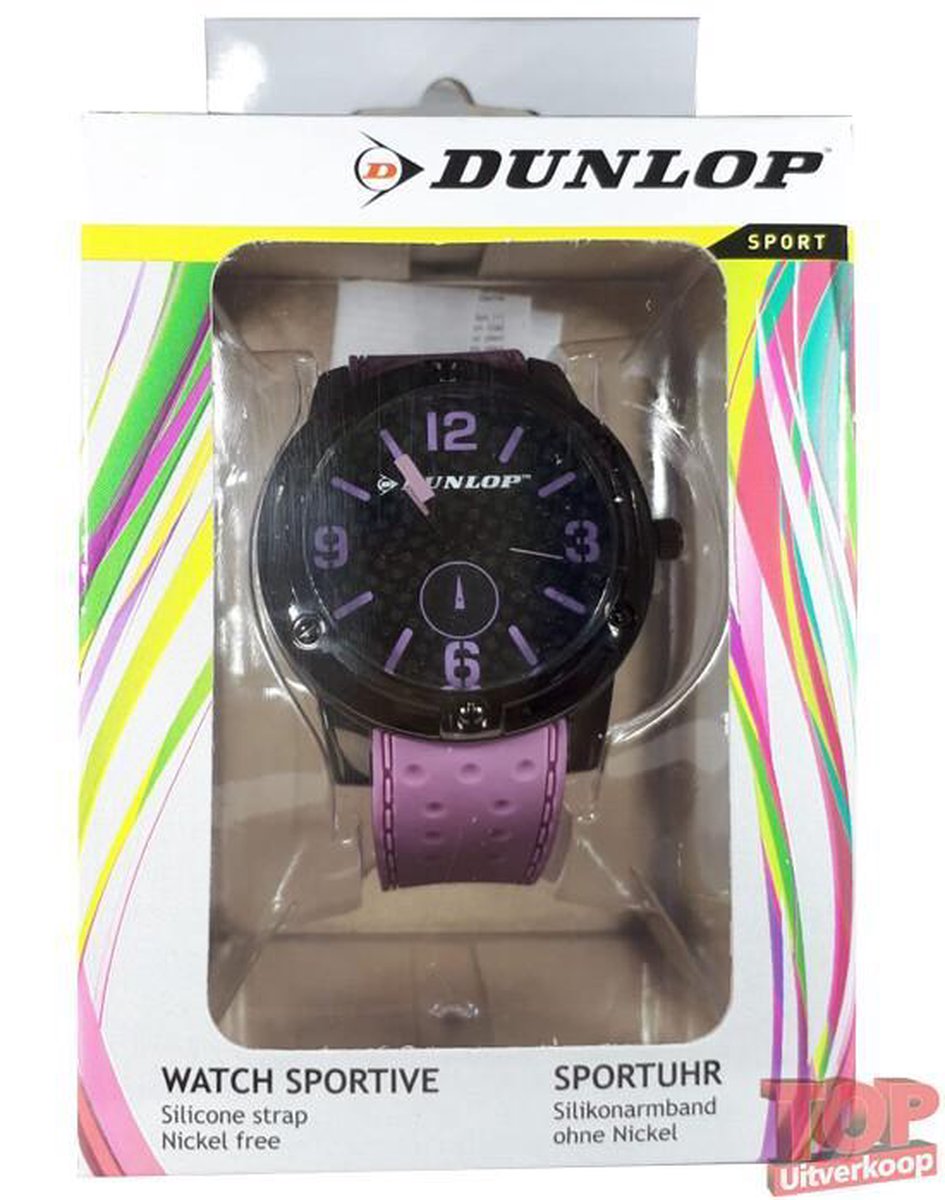 Dunlop Sport Quartz Horloge Tennis (Roze-zwart)