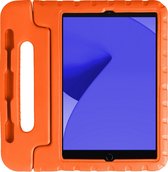 Hoes Geschikt voor iPad 10.2 2019/2020 Hoes Kinder Hoesje Kids Case Kinderhoes Shockproof - Hoesje Geschikt voor iPad 7/8 Hoesje Kidscase - Oranje