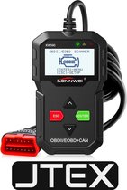 JTEX® OBD Scanner - OBD2 - Auto uitlezen - Auto scanner - Diagnose apparatuur voor auto's - Motorstoring - Storing wissen - Nederlands
