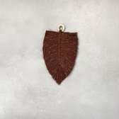 Macramé veer - Mocha Gold - Large (23x15cm) - Muurdecoratie - wandhanger