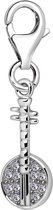 Quiges - 925 Zilver Charm Bedel Hanger Instrument Zhongruan met Zirkonia - HC232