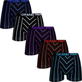 GRAND MAN Katoenen Boxershorts 5-pack Streepjes - Maat L