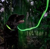 Actie NU 8 STUKS! Night Dog Lichtgevende LED Hondenriem Geel - Oplaadbare Veiligheidsriem High Quality Riem