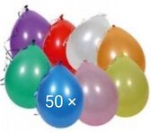 Div kleuren  Ballonnen 50 stuks, 27,5 cm doorsnee, Verjaardag, Themafeest