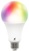 Qnect Smart Home - WiFi multicolor RGB LED Lamp, E27, dimbaar met Google Home, Amazon Alexa, Wit