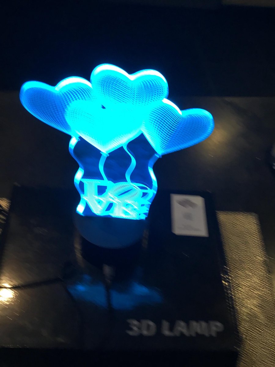 3D tafellamp LOVE 7kleuren licht