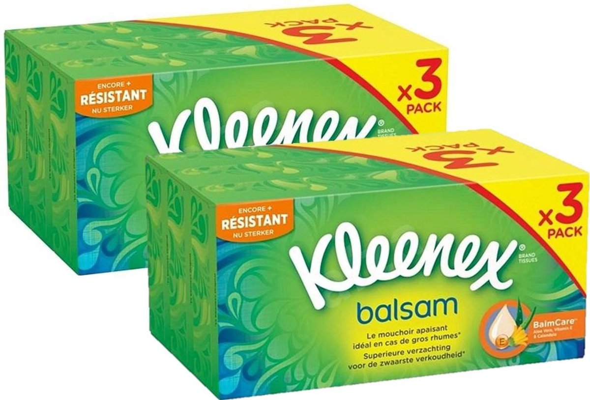 Boîte à mouchoirs Kleenex Balsam 3 couches - 6 x 72 mouchoirs | bol.com