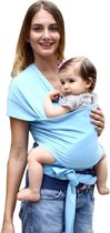 Ergonomische draagdoek lichtblauw - "Baby mother loves you" - Biologisch katoen - zachte en rekbare stof - meerdere kleuren verkrijgbaar!