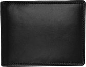 Pluto Lederwaren - Compact Leren Portemonnee RFID - Volledig Leer - Zwart - 100% RFID / Anti Skim