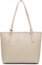 Schoudertas Shopper LANCASTER Paris Constance - leer - Stone Beige