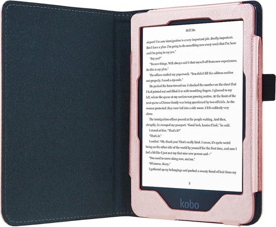 Hoes geschikt voor Kobo Nia - Book Case Kunstleer Wallet Cover Hoesje Roségoud van Merkloos — afbeelding 4