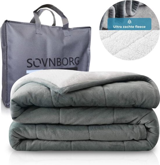 SØVNBORG® Verzwaringsdeken 7 KG - Fleece deken - Weighted Blanket -  Verzwaard Deken... | bol.com