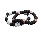 Little Bijoux armband-Beads Grey Rosé