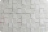 Placemat stenen look wit - 43.5x28.5cm - Pet