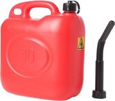Jerrycan brandstof rood - 10 liter - set van 2 stuks