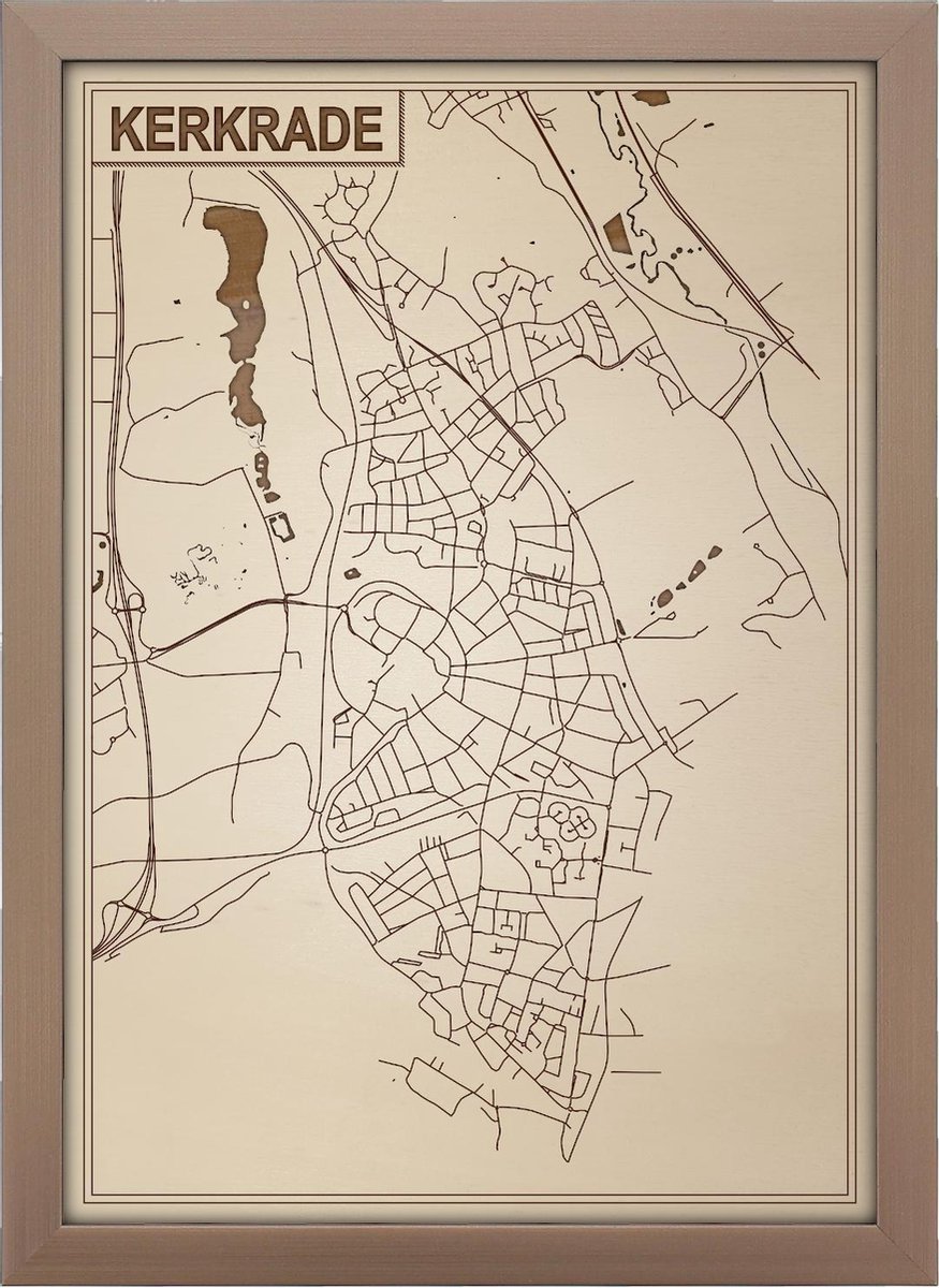 Decoratief Beeld - Houten Van Kerkrade - Hout - Bekroned - Bruin - 21 X 30 Cm