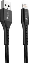 PEXIL Apple Lightning kabel MFI 1M - Zwart