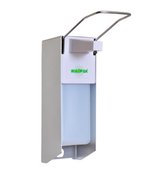 Dispenser aluminium - desinfectie - zeep - elleboog