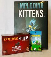 Exploding Kittens + Imploding Kittens + Streaking Kittens kaartspel combideal! spellenbundel, spelpakket