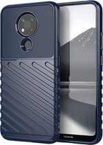 Nokia 3.4 Twill Thunder Texture Back Cover Blauw