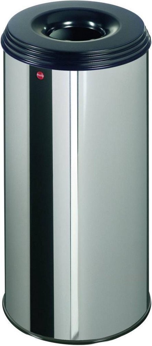 Hailo ProfiLine Safe XL Prullenbak - 45L - RVS/Zwart