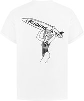 Collect The Label - Surf T-shirt - Oversized - Wit - Unisex - XXS