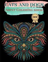 Cats and Dogs Adult Coloring Book