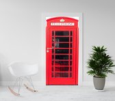 Deurposter - deursticker - engelse rode telefooncel - 93 x 201,5 cm