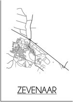 Zevenaar Plattegrond poster A2 (42x59,4cm) - DesignClaud