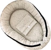 Mauties Mama - Babynestje - confetti grijs - maat S - met rits