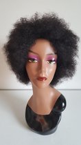 Braziliaanse Remy pruik -  afro kinky krullen 10 inch menselijke haren - none lace wig