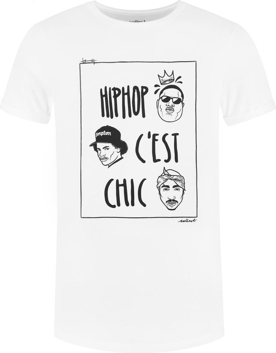 Collect The Label - Hip Hop C'est Chic T-shirt - Wit- Unisex