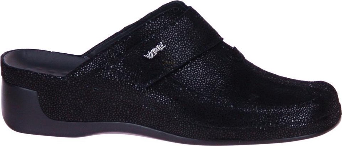 Vital -Dames zwart slippers & muiltjes