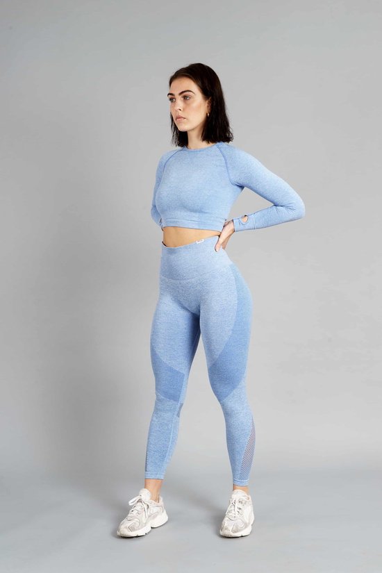 Aesthetic Wolf Pulse Seamless Legging Dames - Blauw - Maat S | bol.com